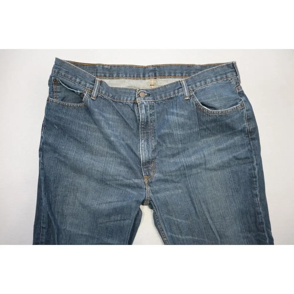Levi's 550 Relaxed Fit Straight‎ Blue Denim Jeans Rugged Mens Size 44 x 32